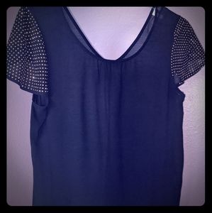 Sheer maternity blouse